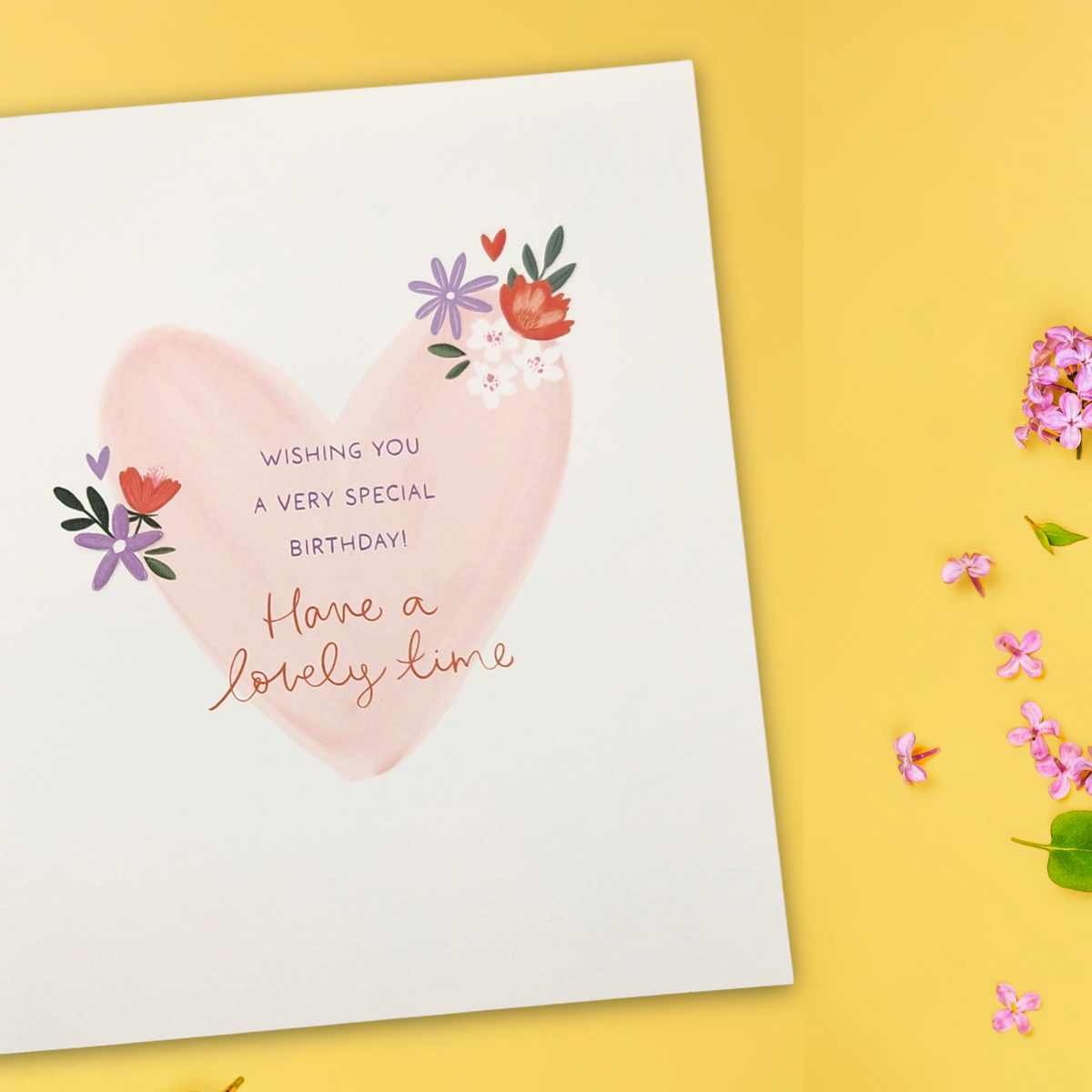 Friend Birthday Card - Pastel Floral Envelope