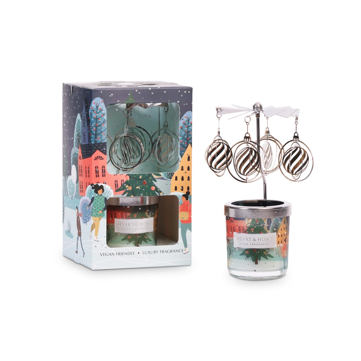 Heart & Home Gift Set - Mini Candle & Carousel
