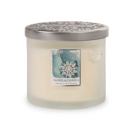 Heart & Home Twin Wick Soy Wax Candle - Snowflake Sparkle