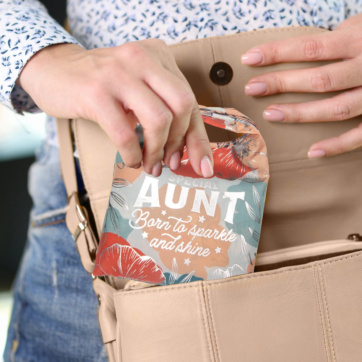 Sparkle Shopper Bag - Aunt