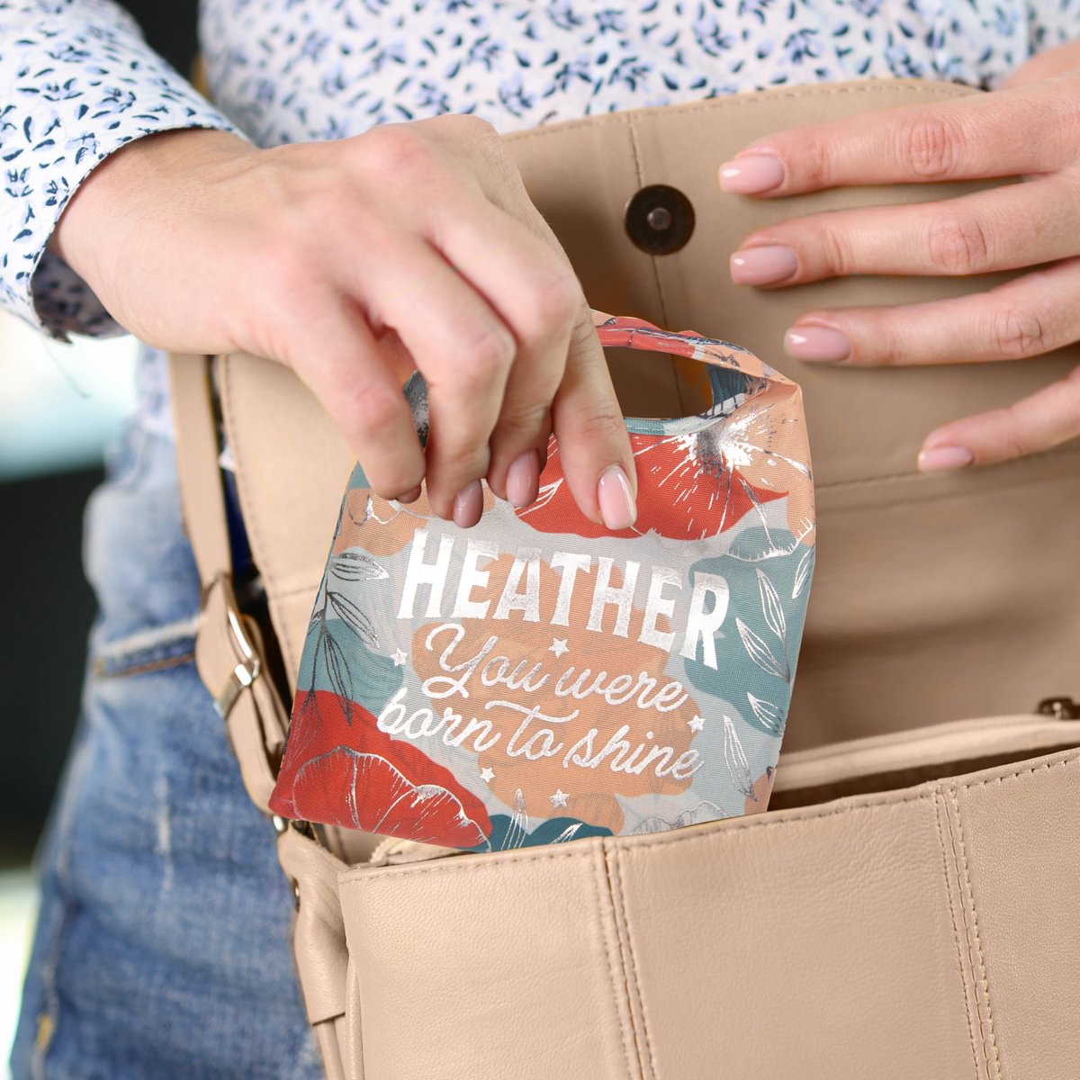 Sparkle Shopper Bag - Heather