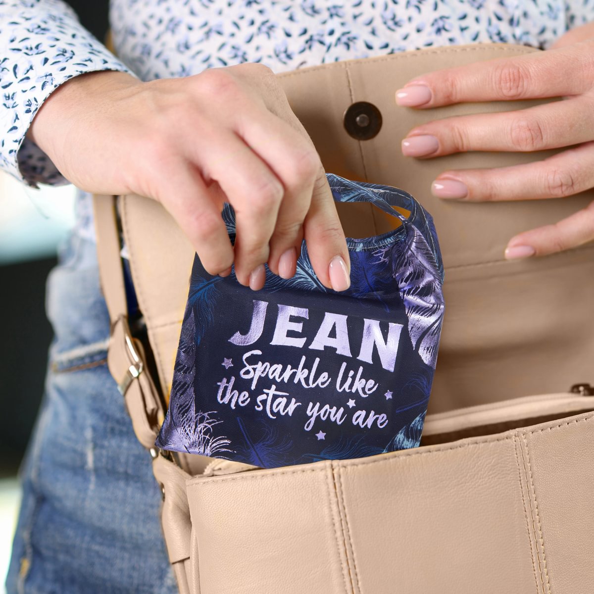Sparkle Shopper Bag - Jean