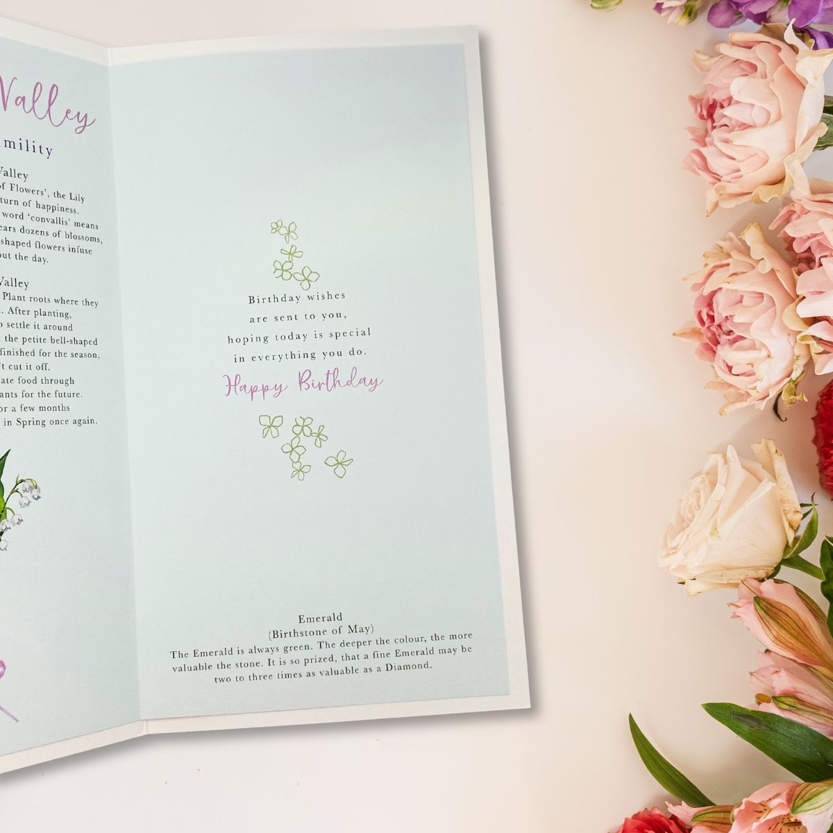 May Birthday Card - Month You Were Born Lily Of The Valley