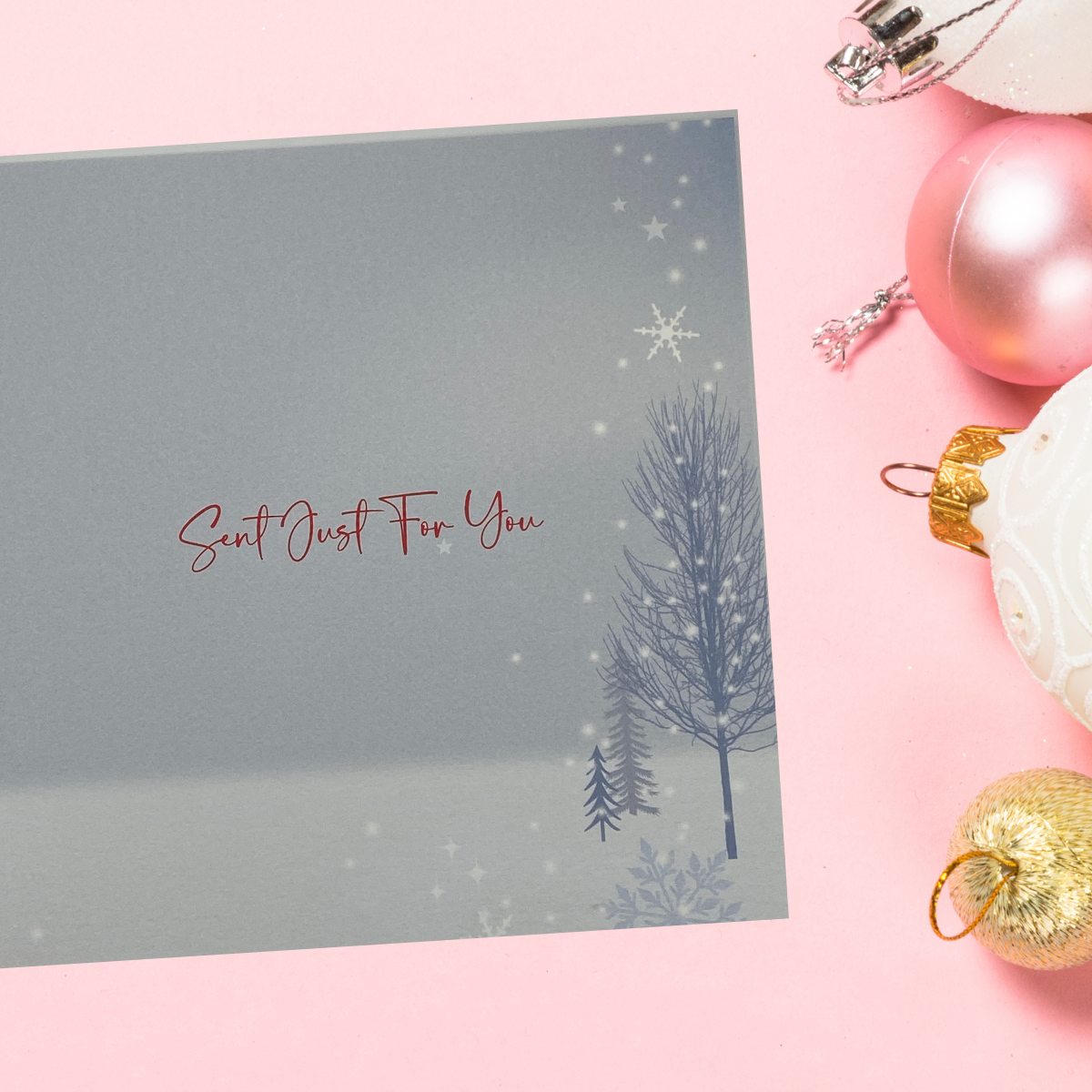 Open Christmas Card - Lady In Red