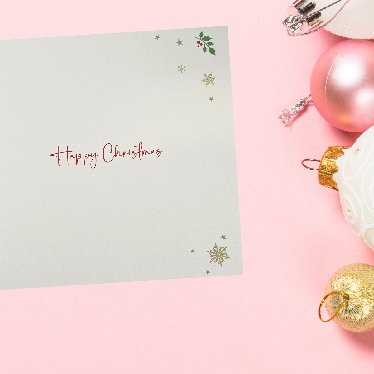 Open Christmas Card - Decorated Door