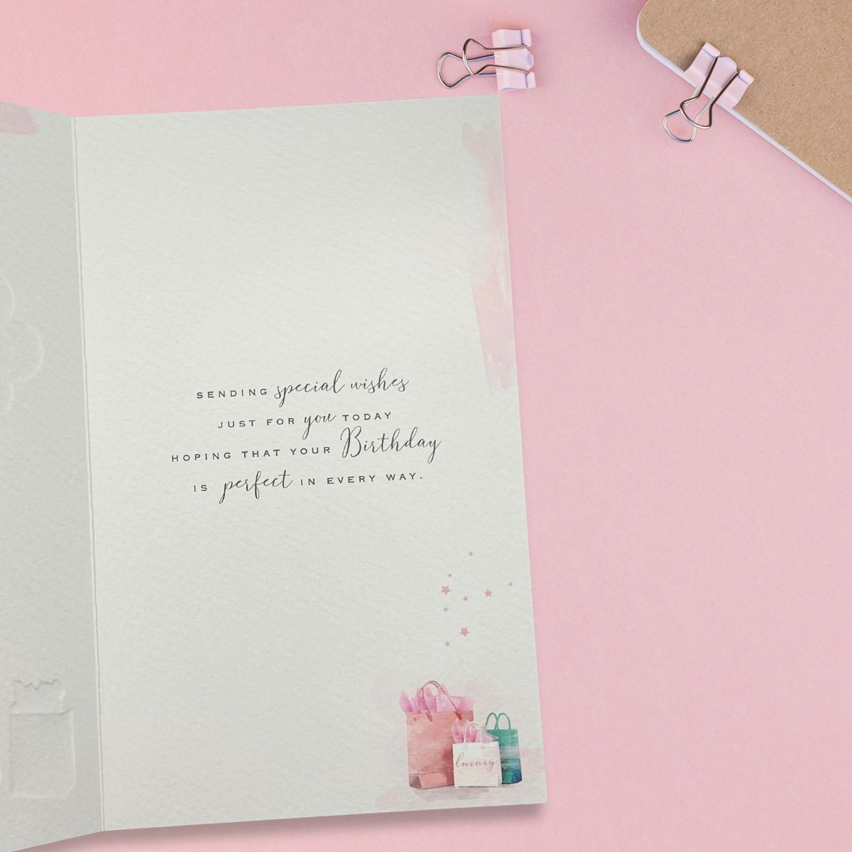 Brighstone Birthday Card - Girl Holding Balloons