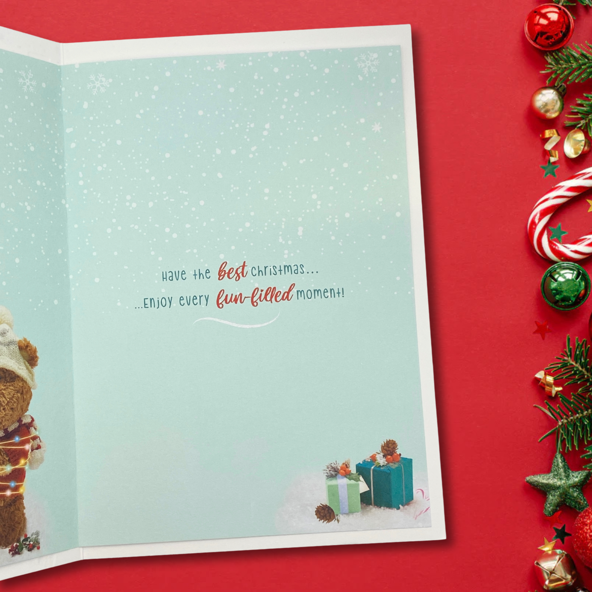 To All Of You Christmas Card - Barley Bear