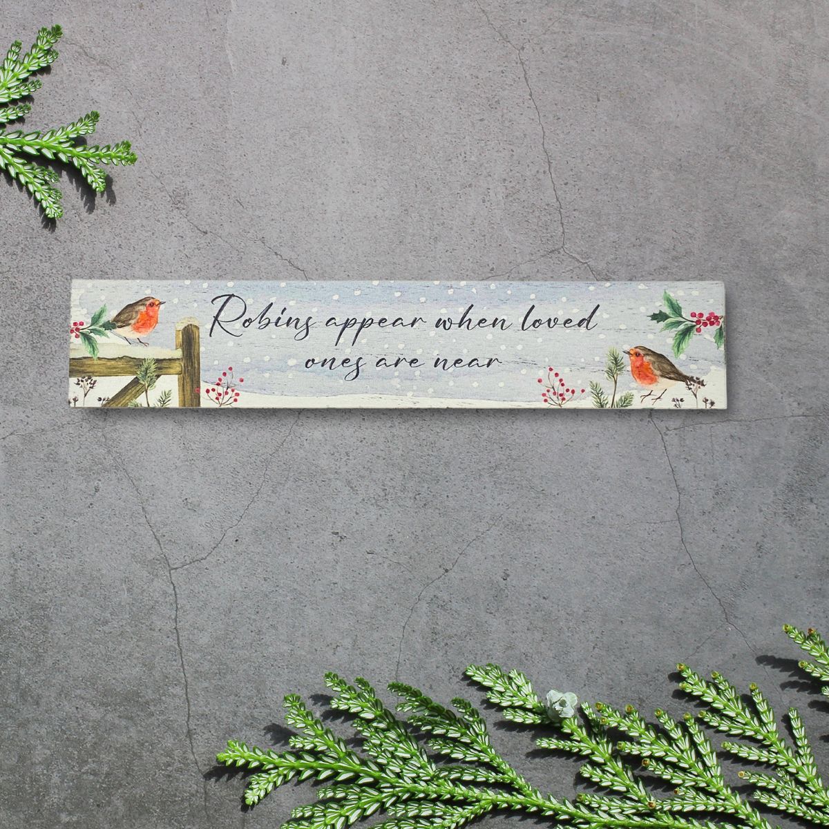 Robin Wooden Tabletop Plaque - 6 Designs To Choose From