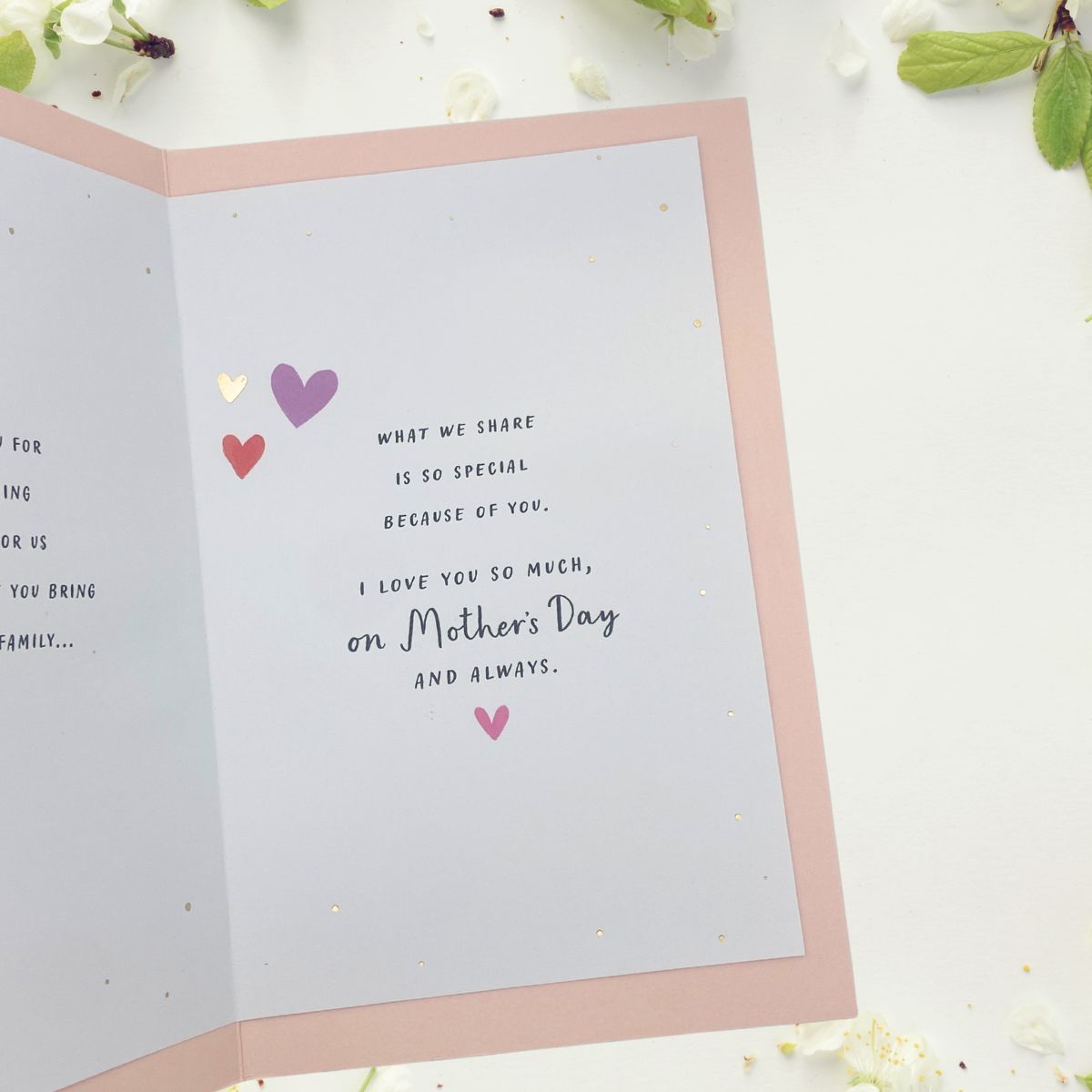 One I Love Mother's Day Card - Hearts & Flowers