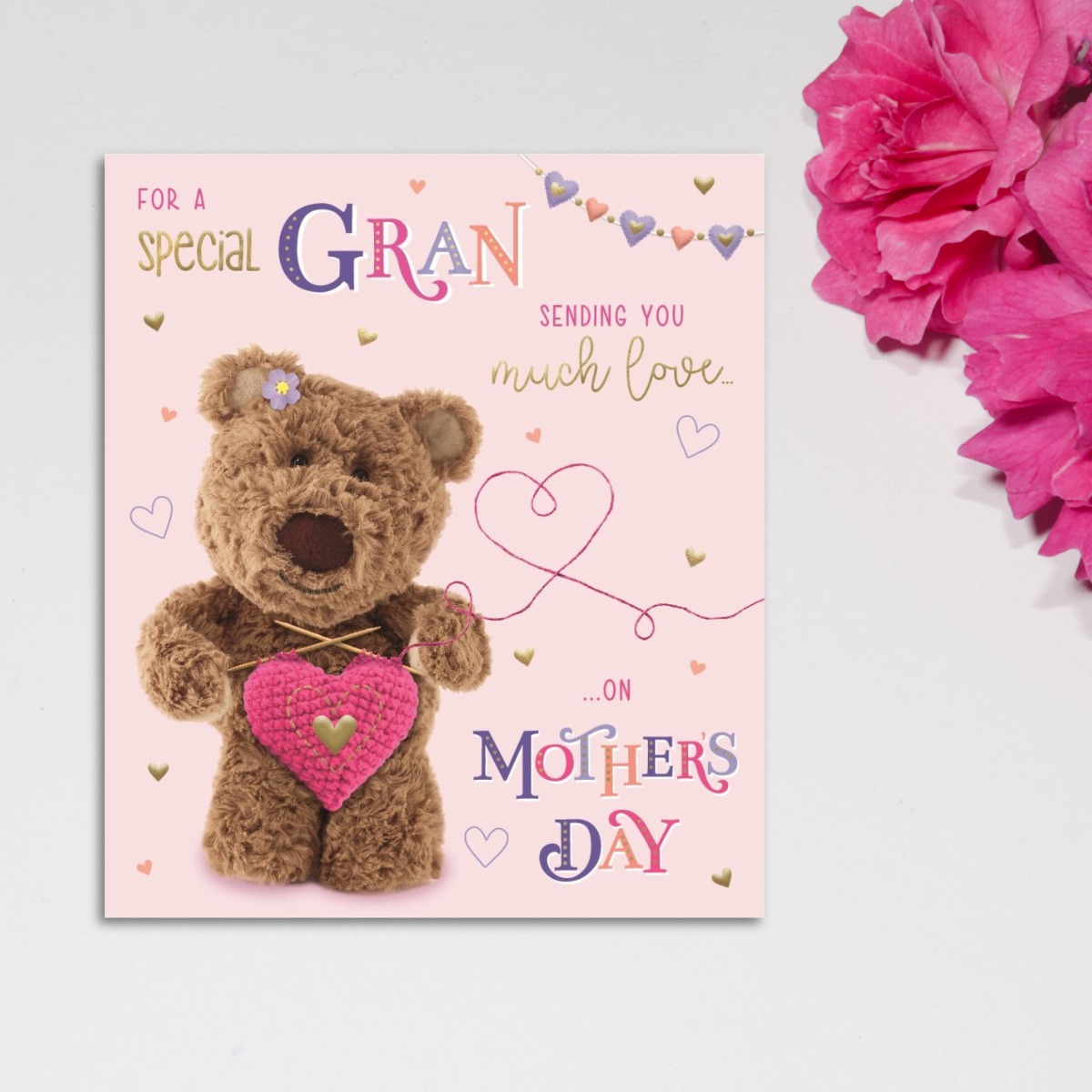 Gran Mother's Day Card - Barley Bear Heart