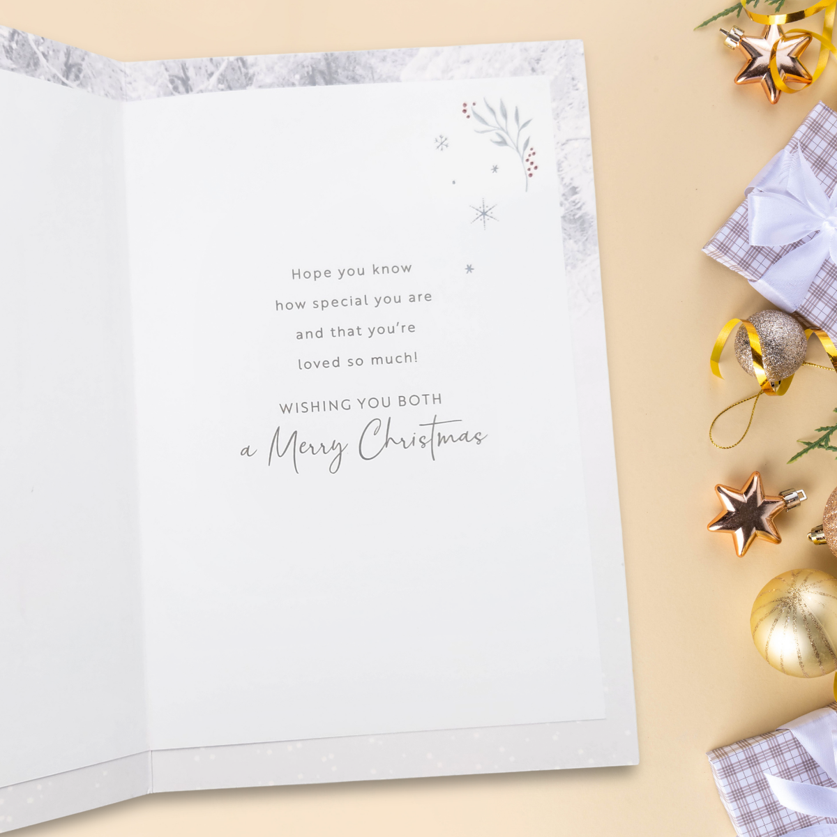 Nana & Grandad Christmas Card - Penguin Stroll