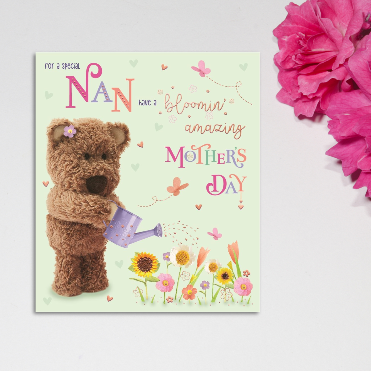 Nan Mother's Day Card - Barley Bear Watering