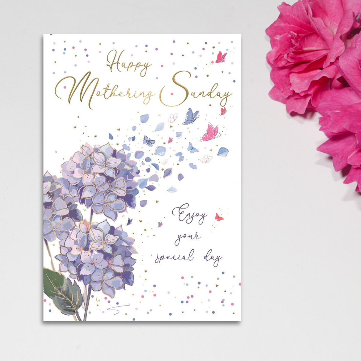 Open Mother's Day Card - Mothering Sunday Pretty In Peach
