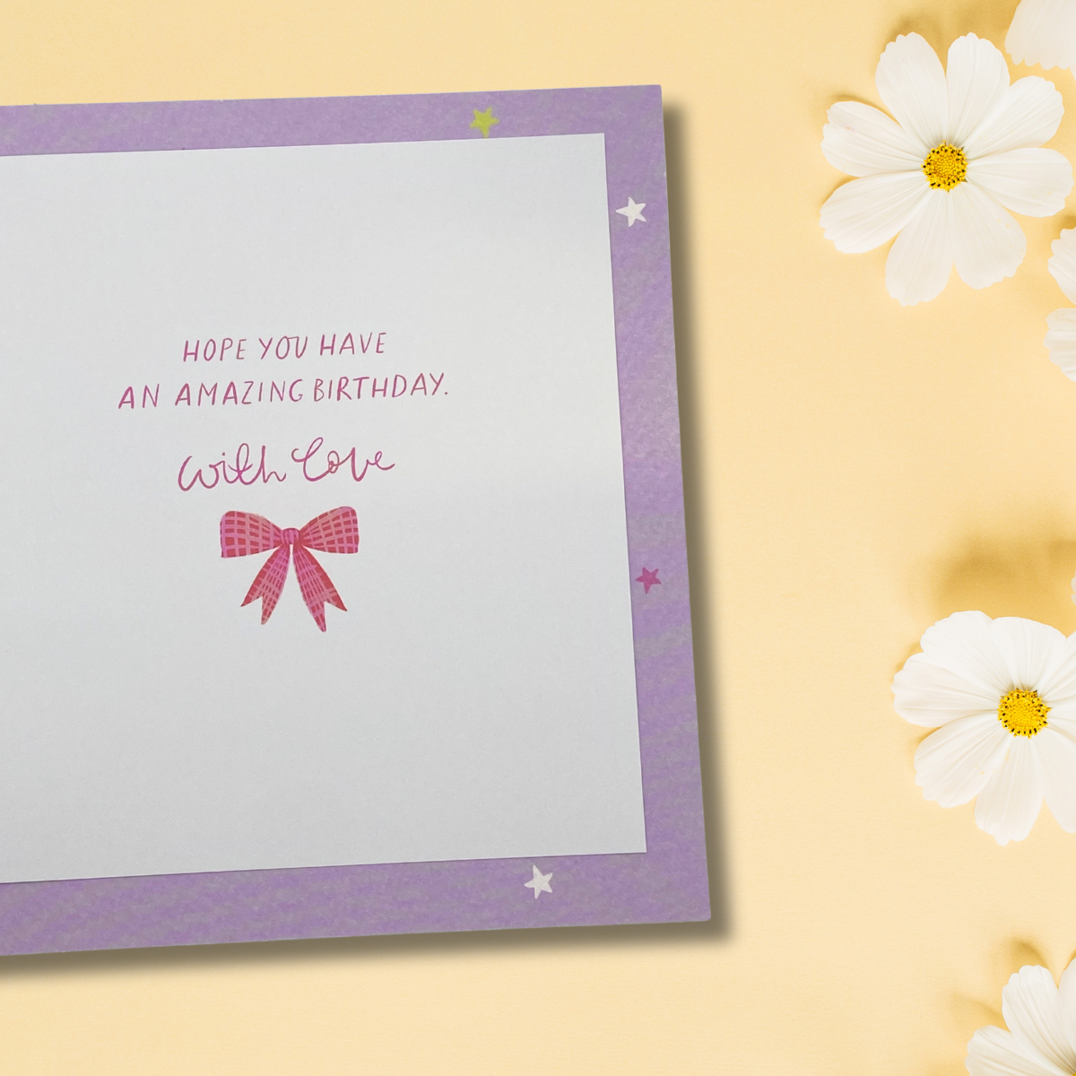 Granddaughter Birthday Card - Lilac & Pink Bows