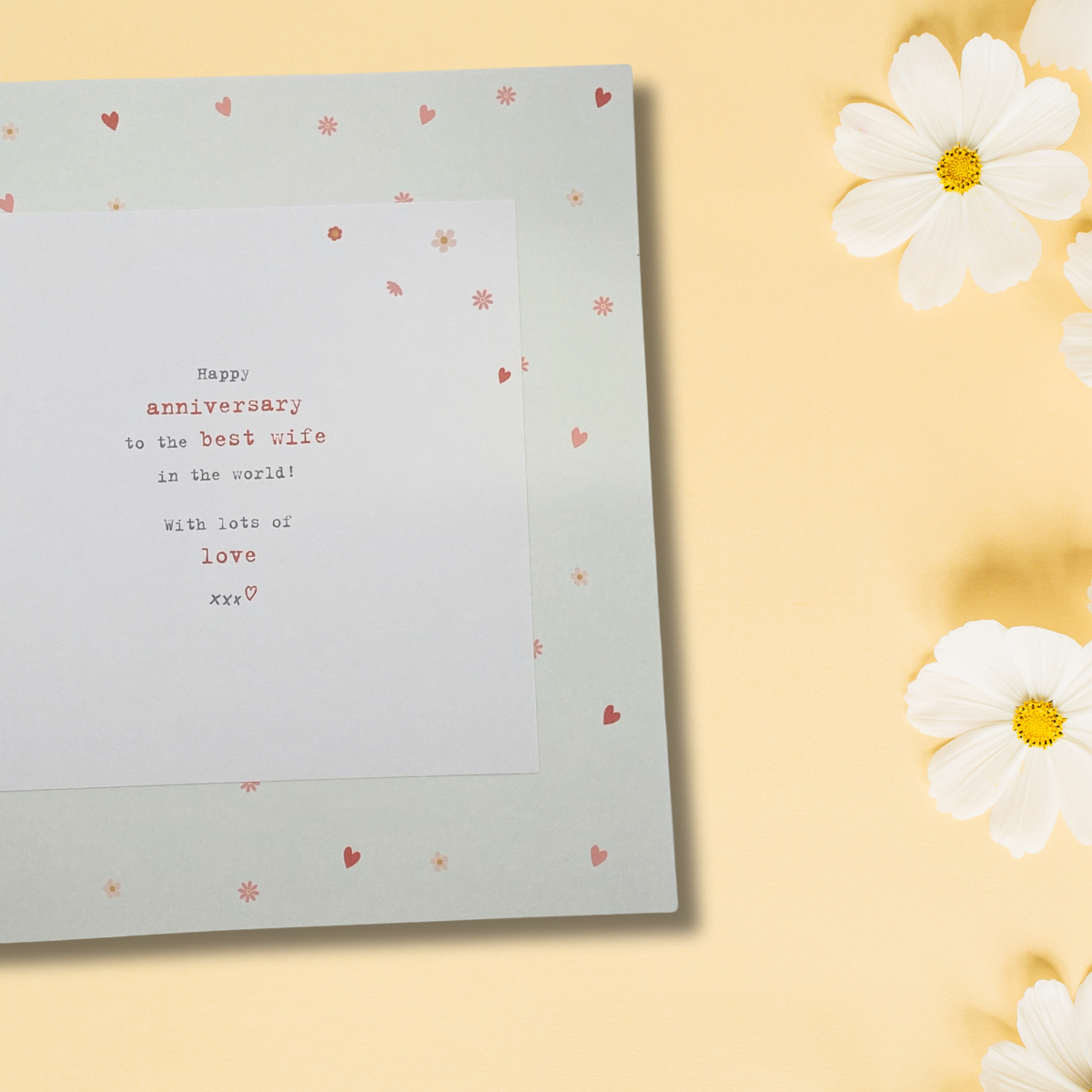 Wife Anniversary Card - Boofle Bear Flowers