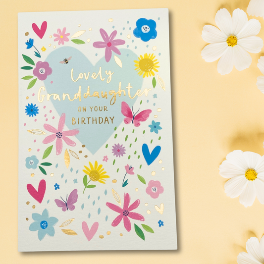 Granddaughter Birthday Card - Flowers