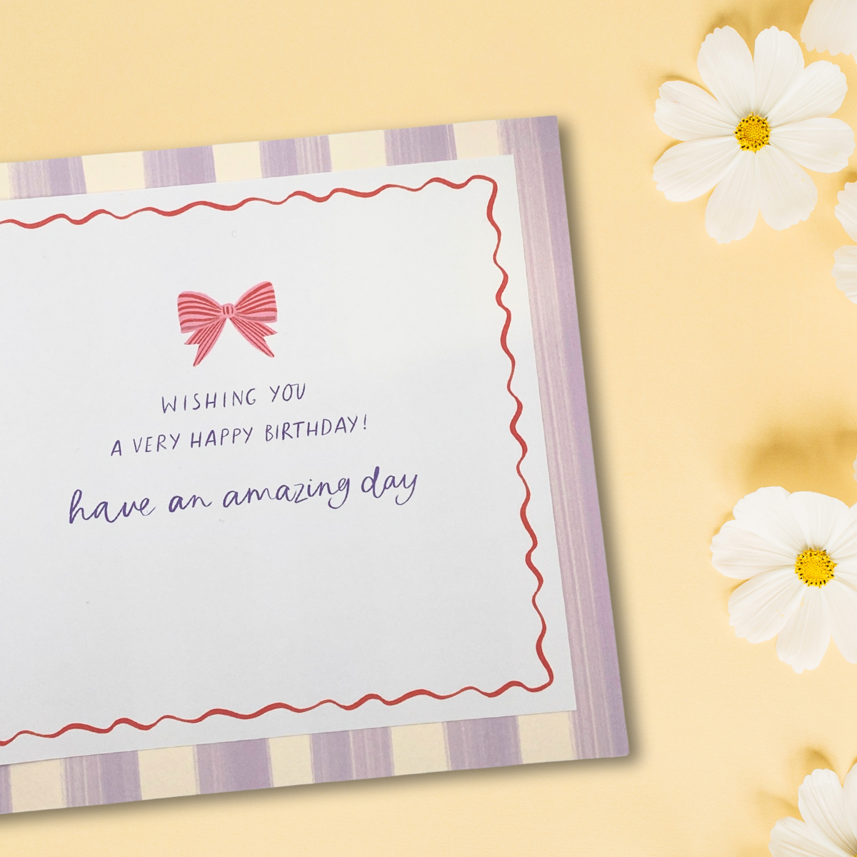 Daughter Birthday Card- Pink Bow