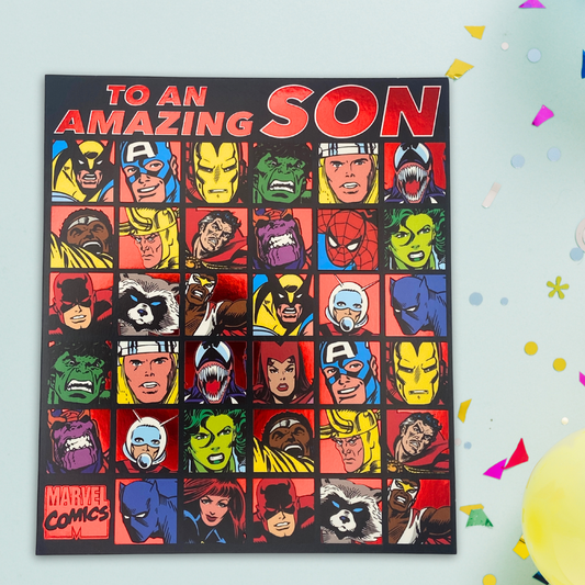 Son Birthday Card - Marvel Comics
