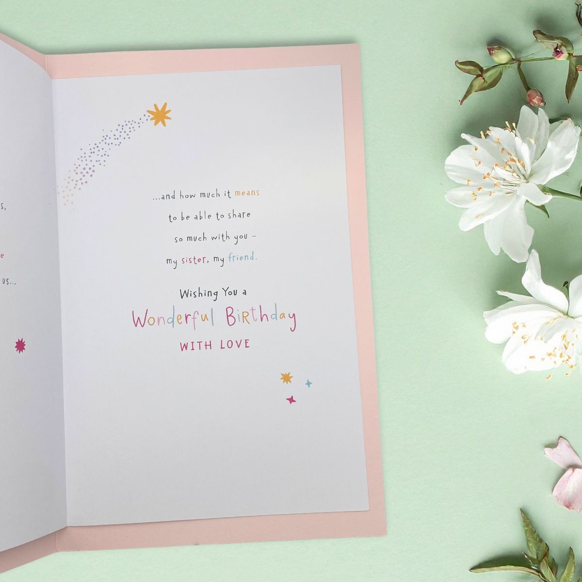 Sister Birthday Card - Fortunate To Have You As A Friend