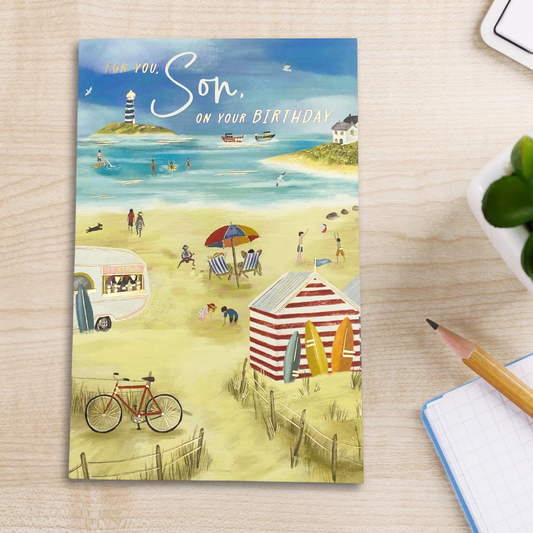 Son Birthday Card - Day At The Seaside