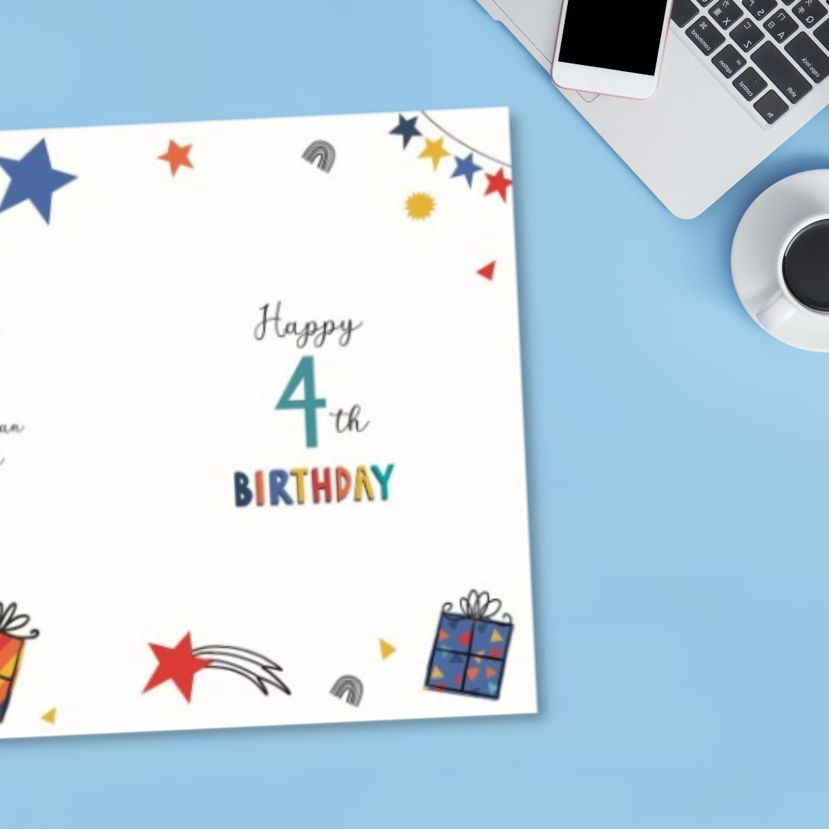 Grandson 4th Birthday Card - Wonderful Wishes