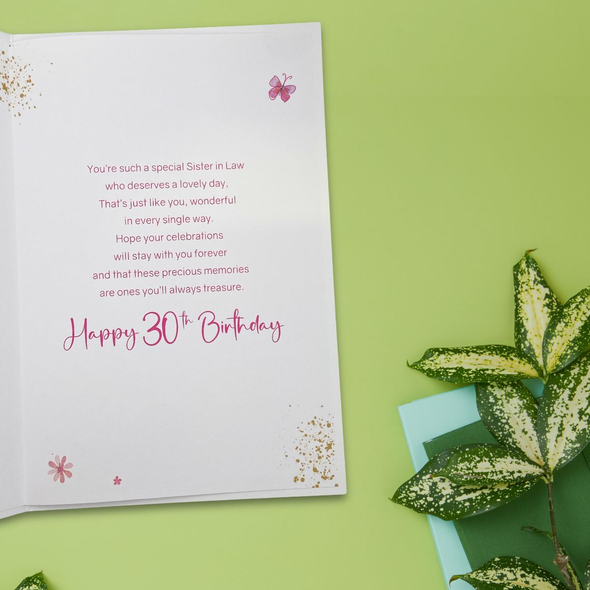 Sister-In-Law 30th Birthday Card - Balloons & Gifts