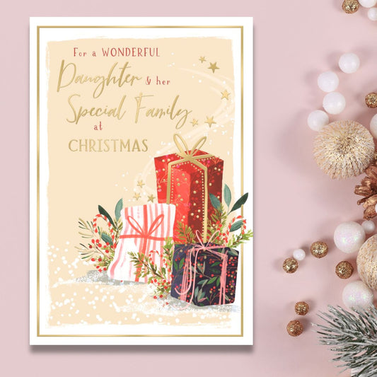 Daughter & Family Christmas Card - Skylight