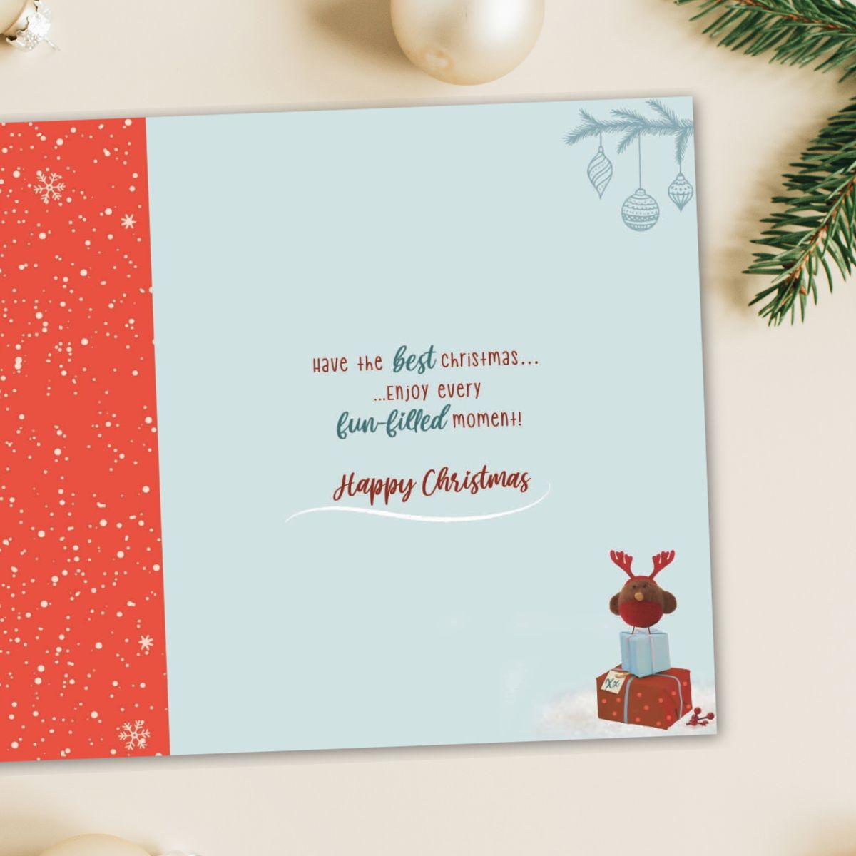 Cousin Christmas Card - Barley Bear