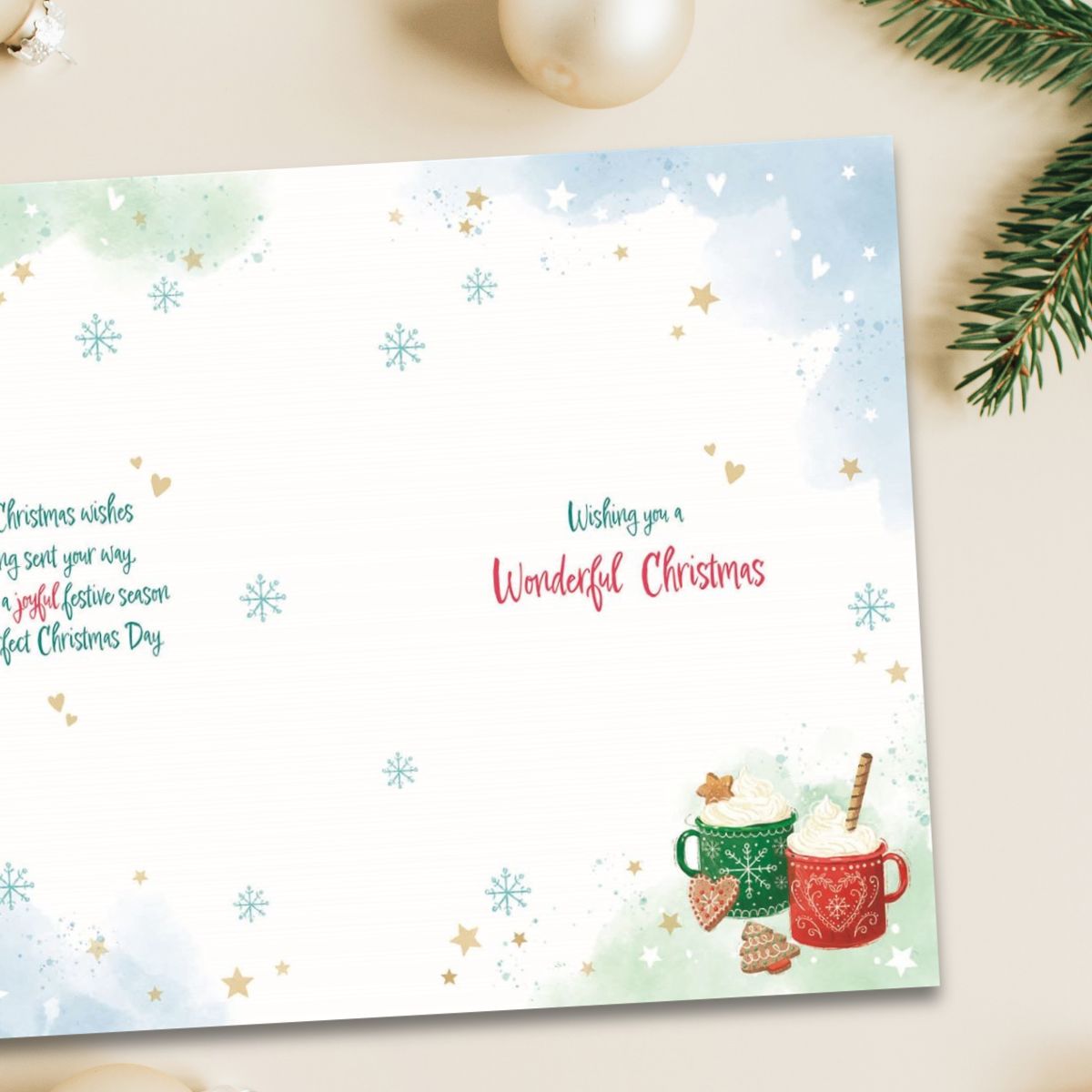 Special Couple Christmas Card - Awash With Colour