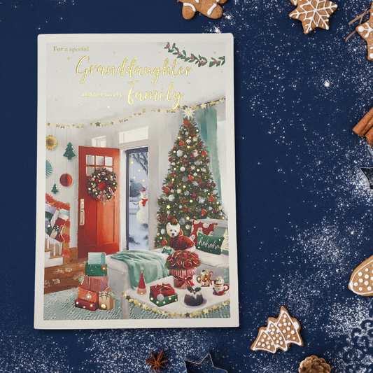 Granddaughter & Family Christmas Card - Woodland Tree