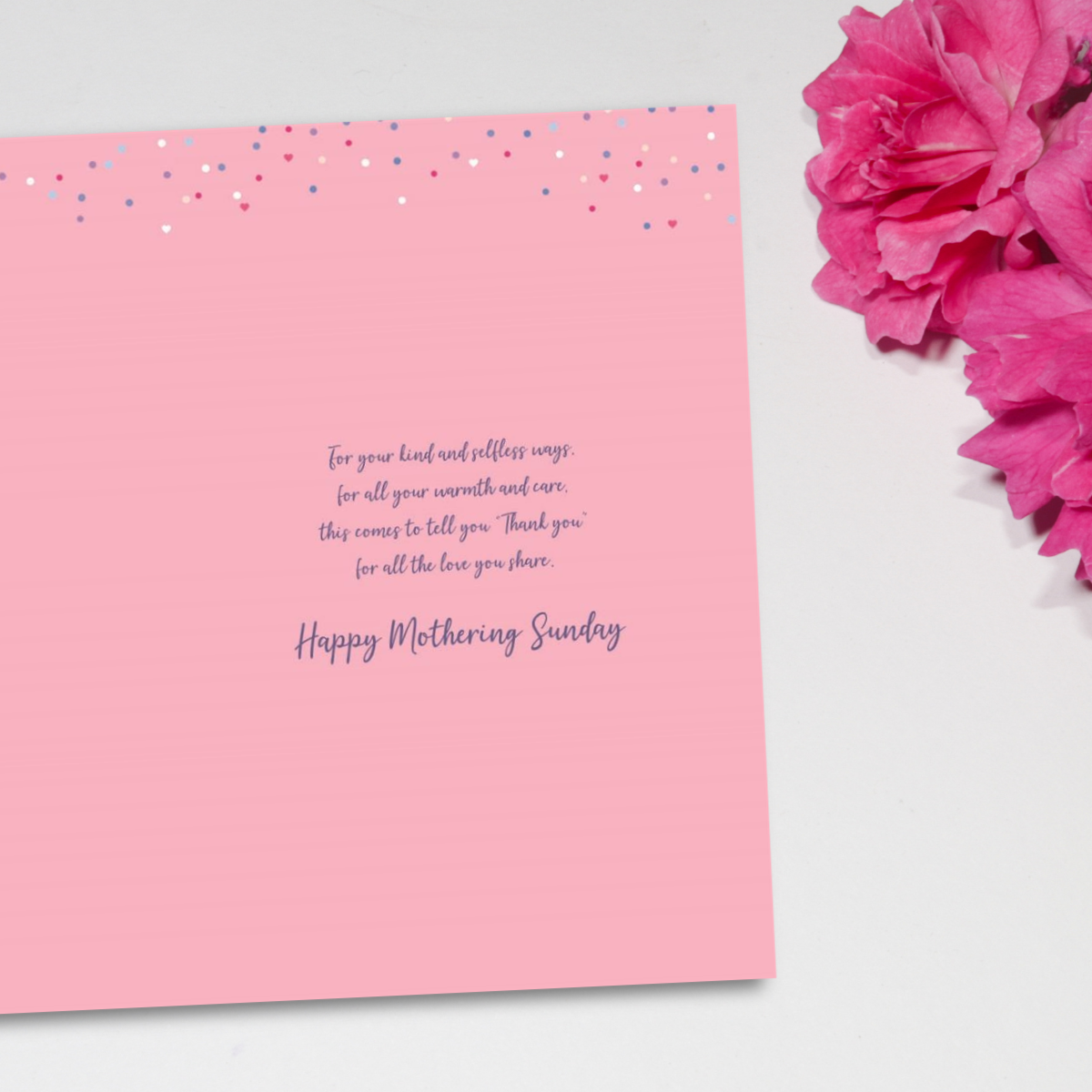 Open Mother's Day Card - Mothering Sunday Pretty In Peach