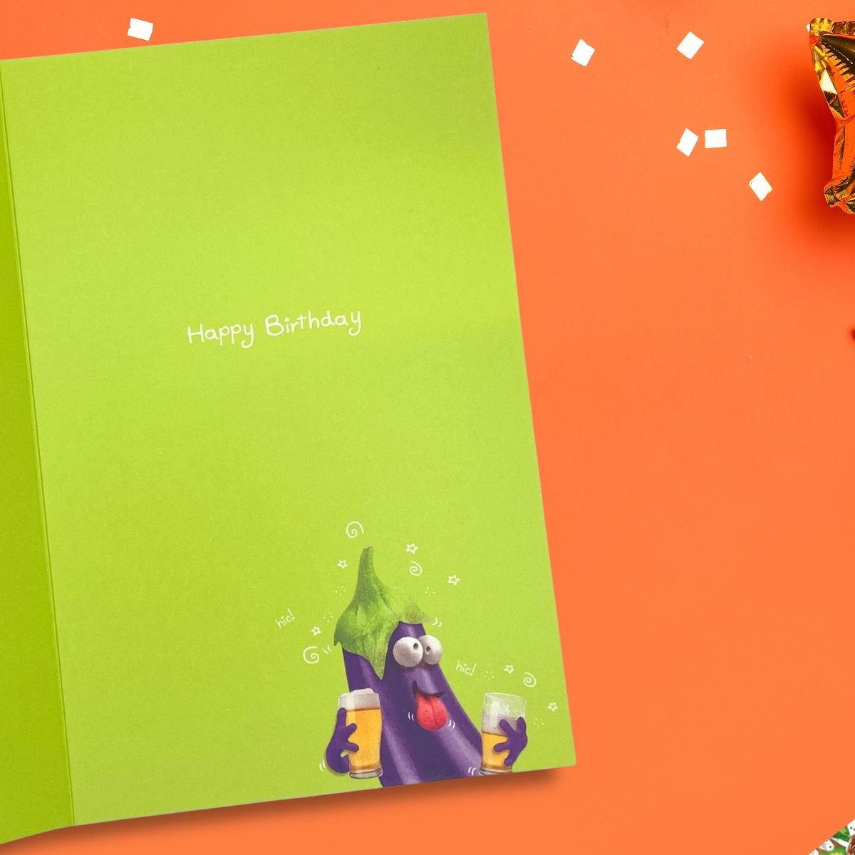 Out Of The Ark Birthday Card - Funny Vegetable Drinks