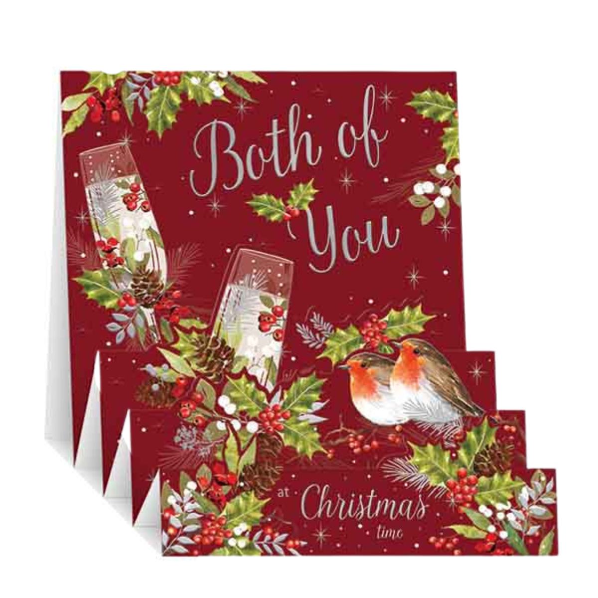 Both Of You Christmas Card - Zig Zag Pop Up