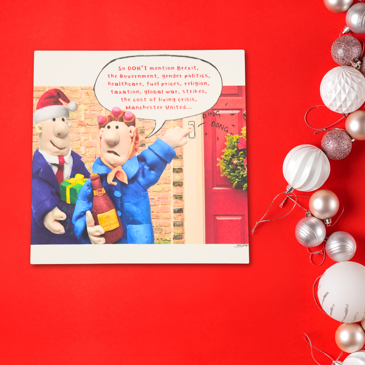 Open Christmas Card - Model Family Brexit