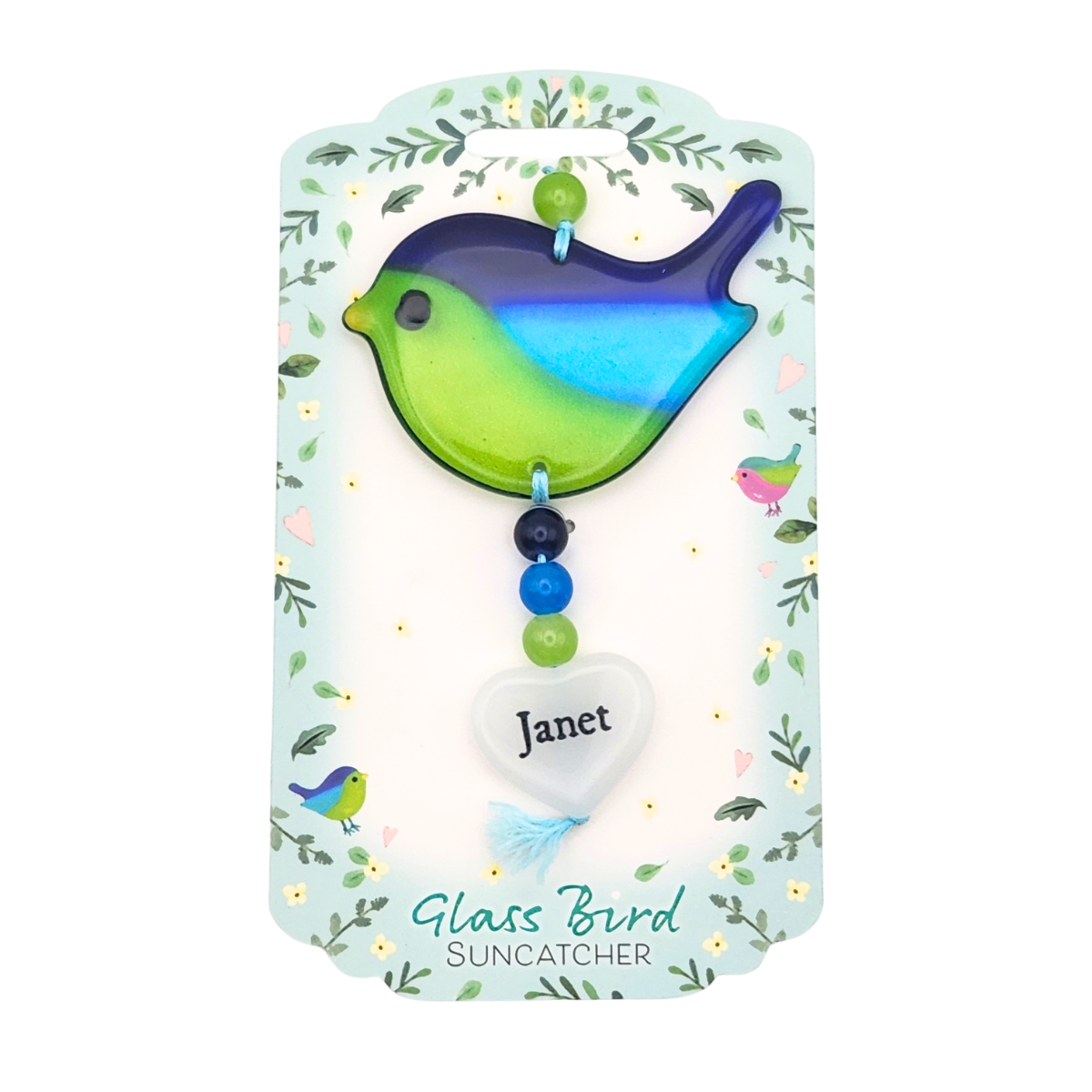 Glass Bird Suncatcher - Janet