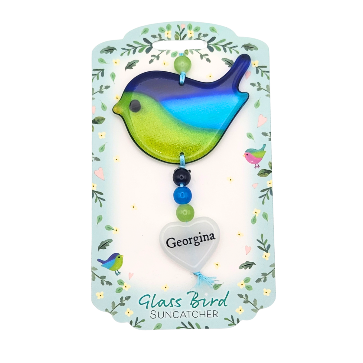 Glass Bird Suncatcher - Georgina