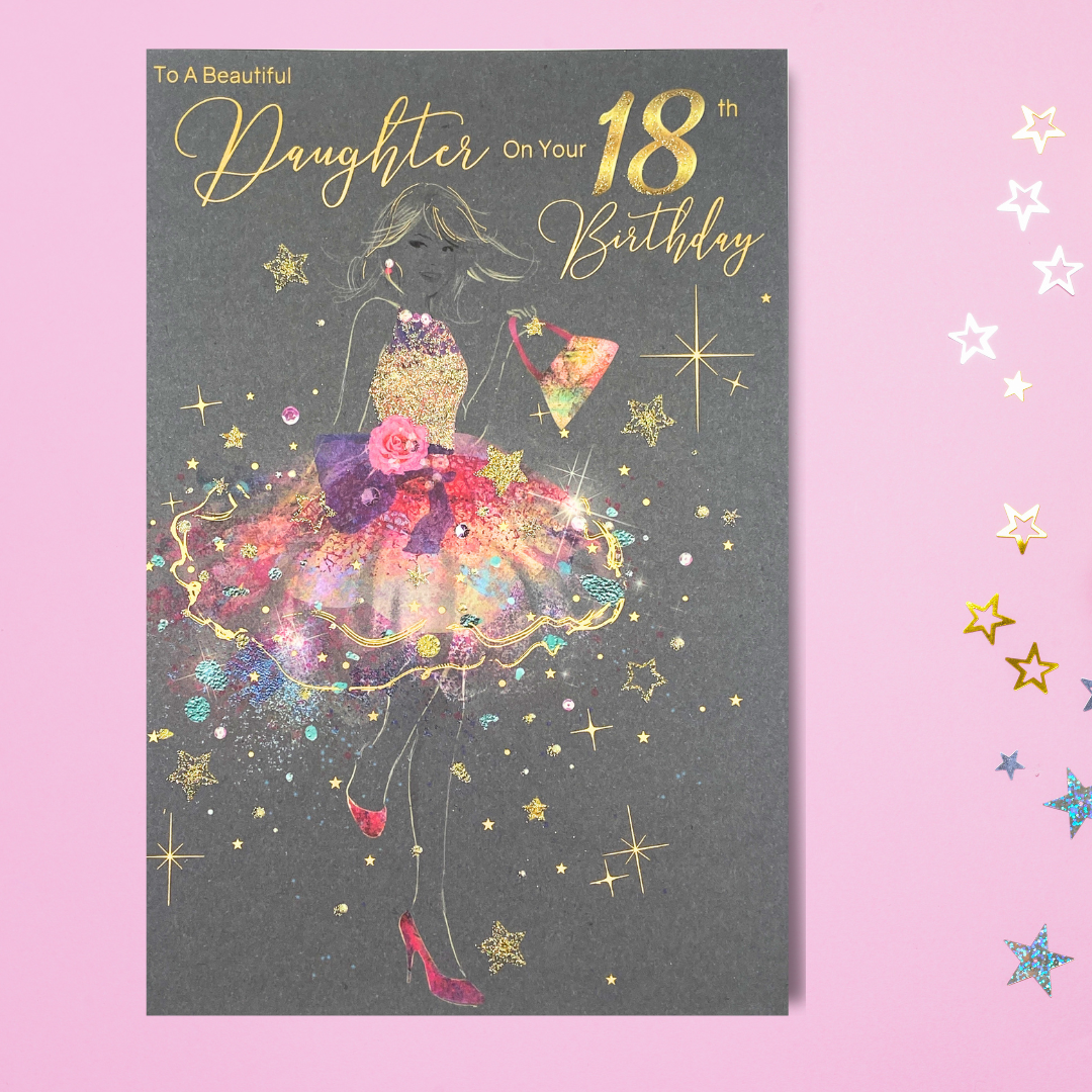 Daughter 18th Birthday Card - Grace Large