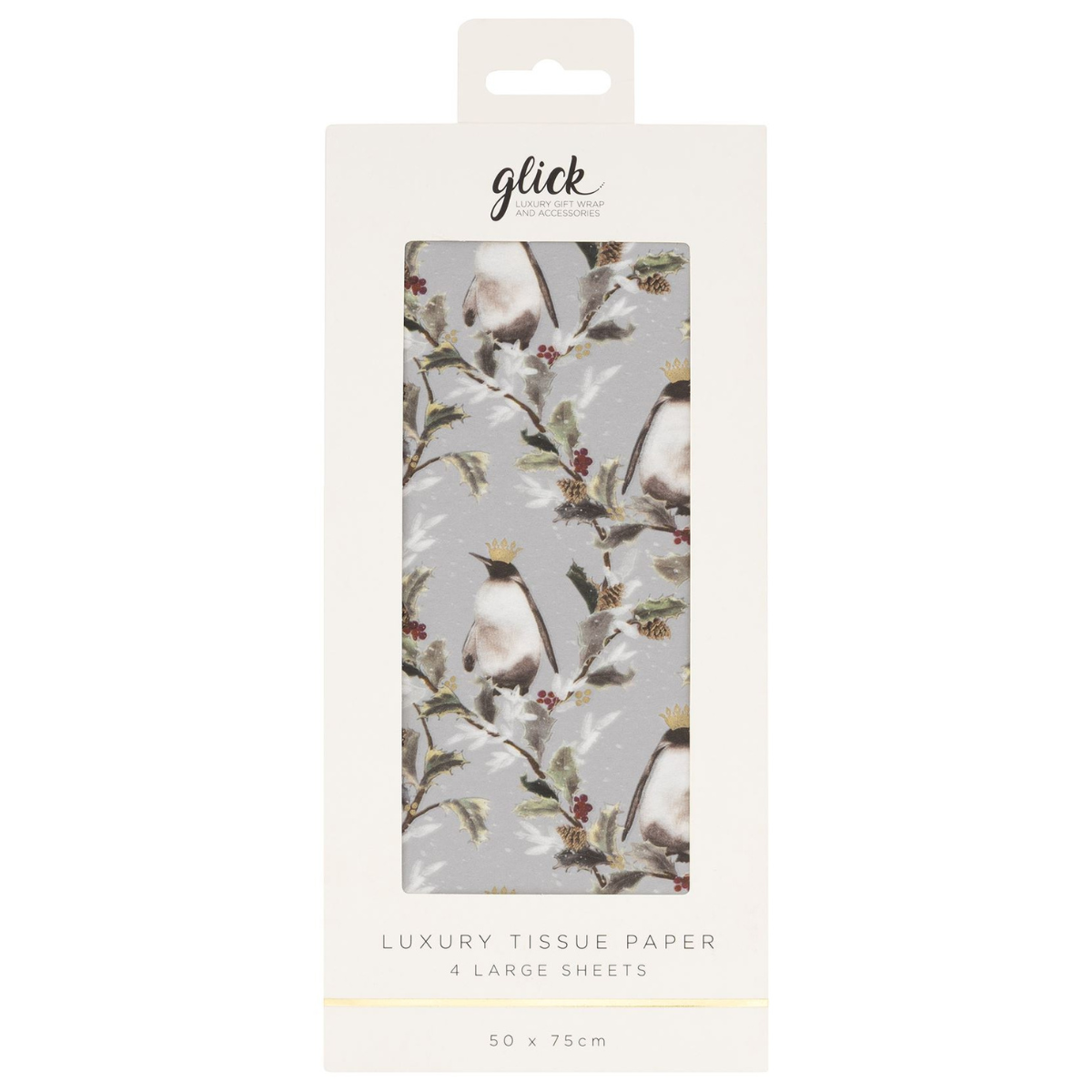Christmas Printed Tissue Paper - Crowned Emperor