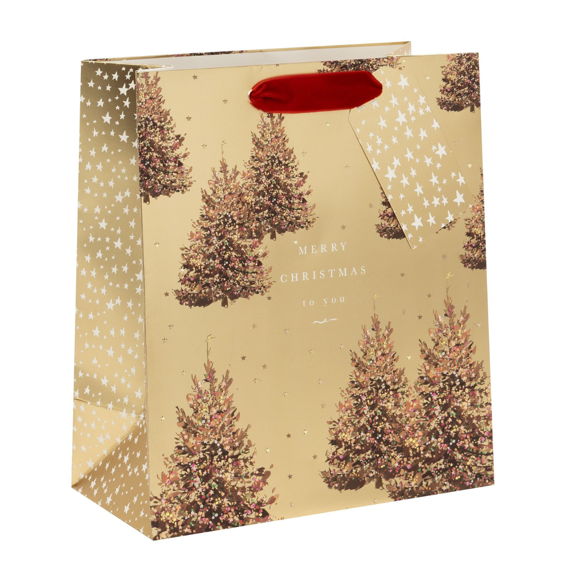 Christmas Gift Bag Medium - Golden Boughs
