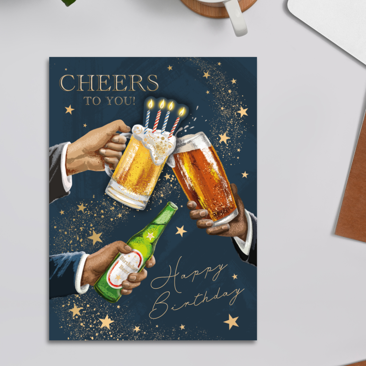 Decoupage Birthday Card - Cheers To You