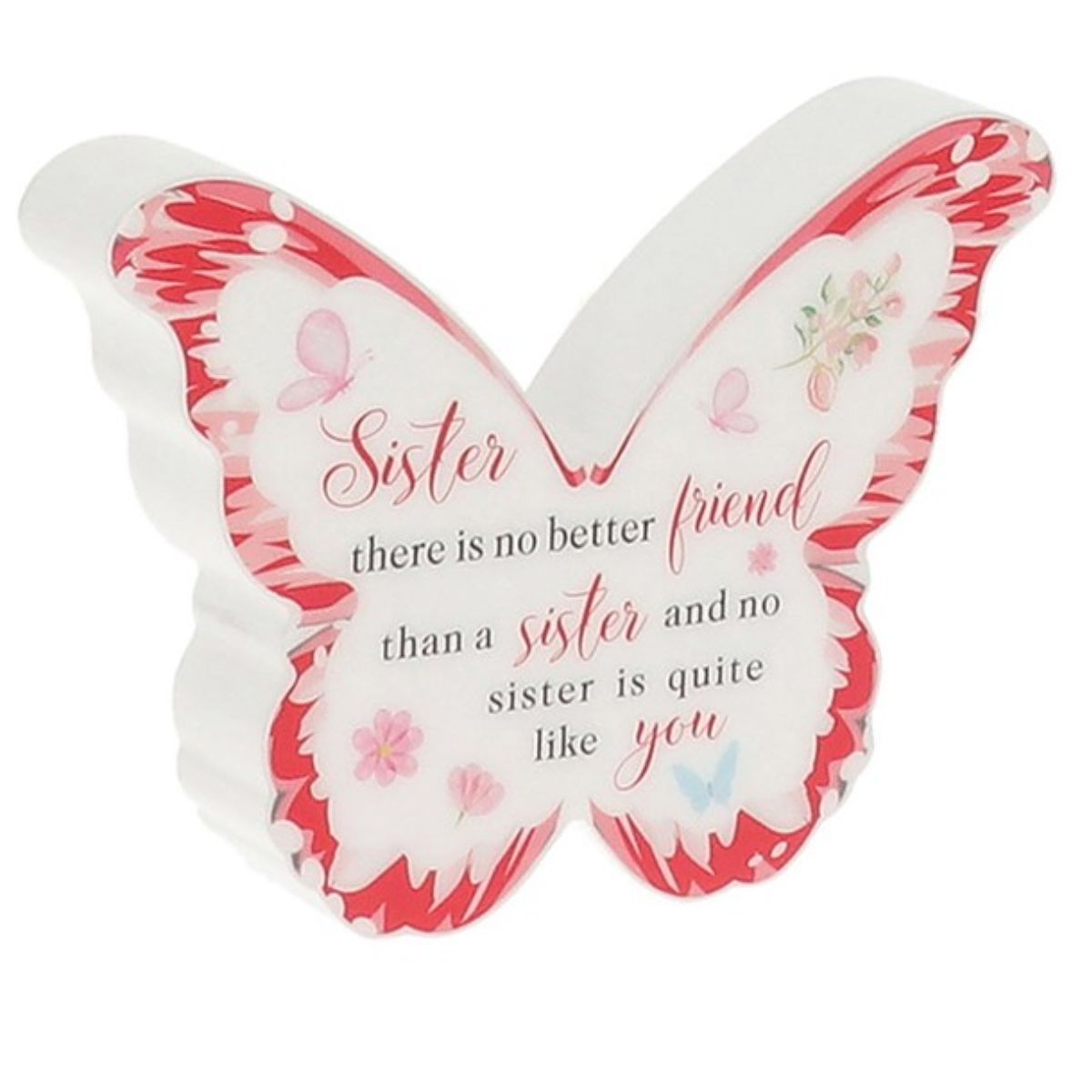 Butterfly Kisses 3D Plaque - Sister