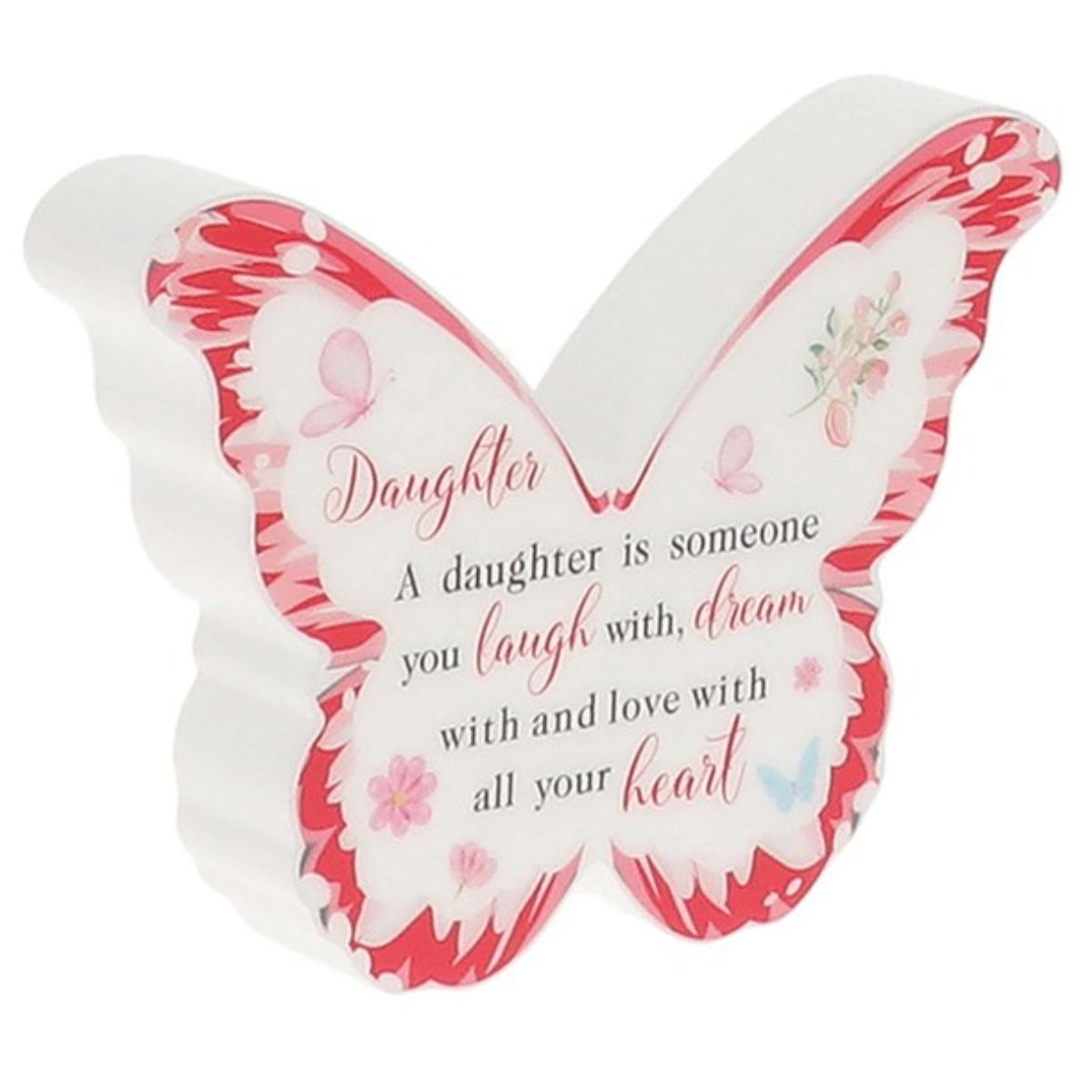 Butterfly Kisses 3D Plaque - Daughter
