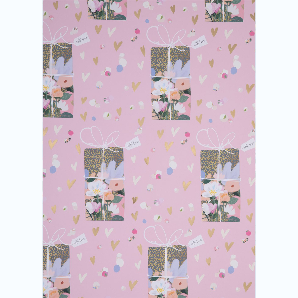 Giftwrap - Luxury Present & Hearts Wrapping Paper