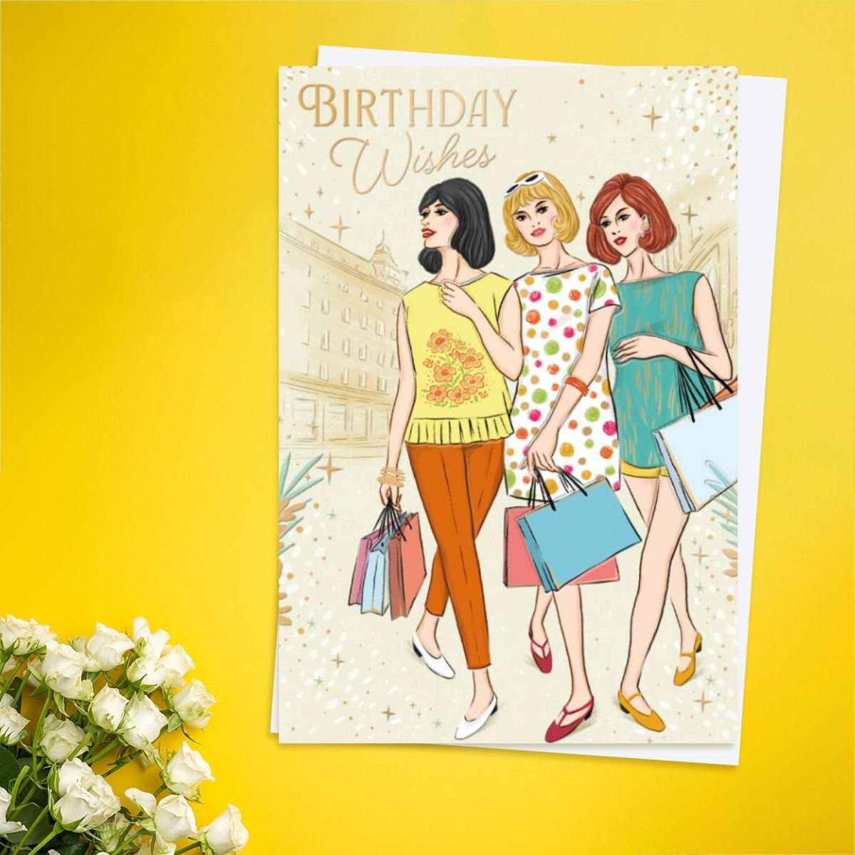 Esprit Birthday Card - Ladies Day Out Shopping