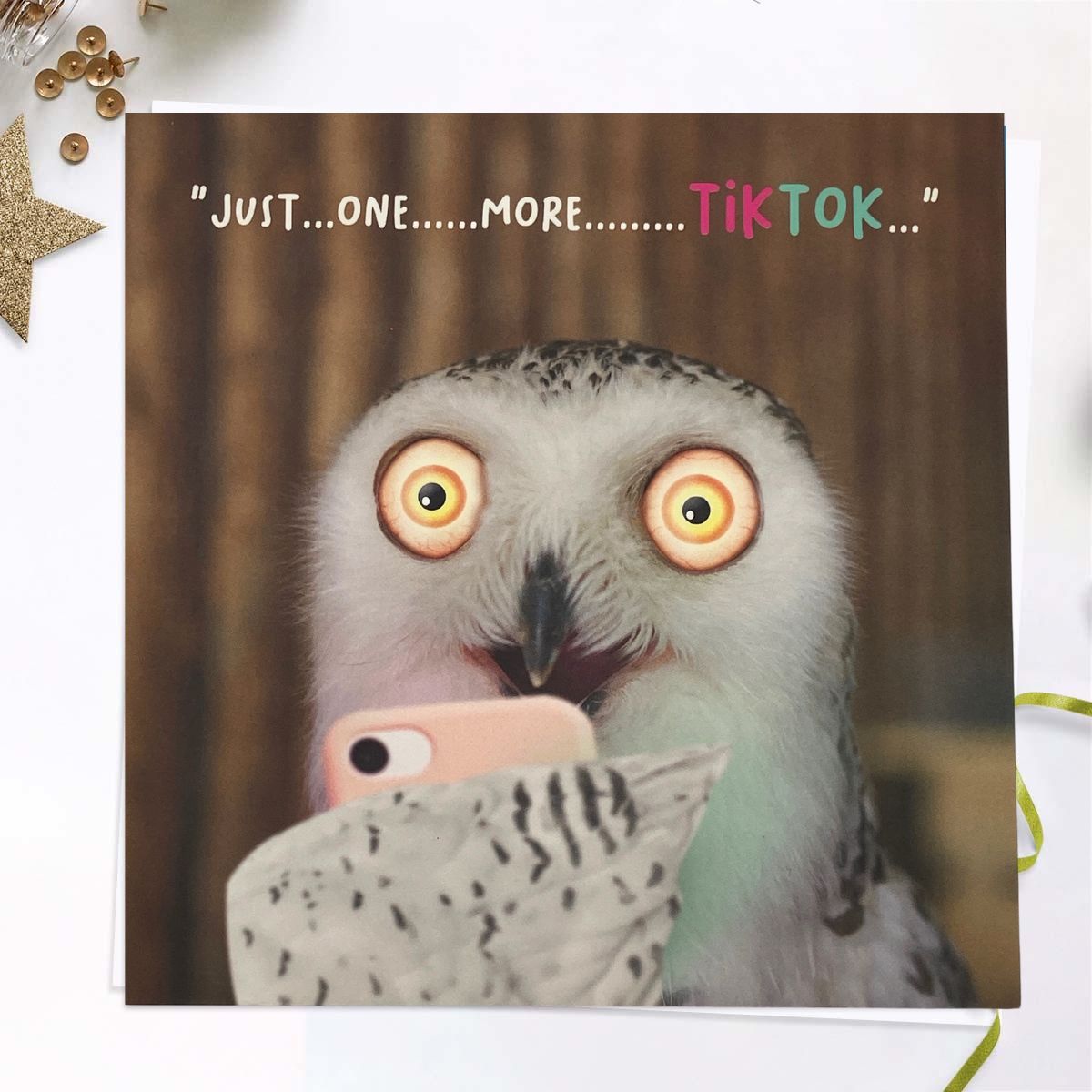 Virtual Safari Funny Birthday Card - One More TikTok