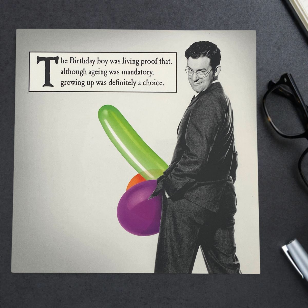 Morphed Birthday Card - Growing Up Is A Choice