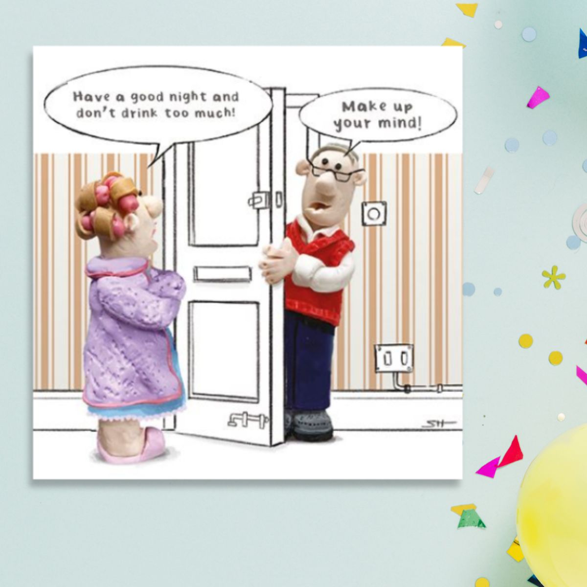 Model Family Funny Birthday Card - Don't Drink Too Much