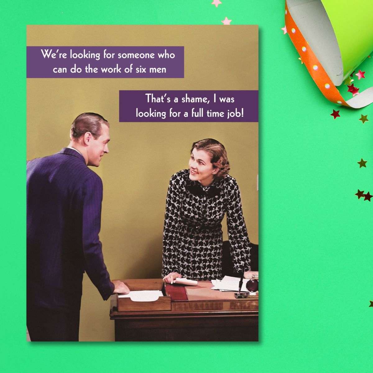 Gee Gee Funny Card - Full Time Job