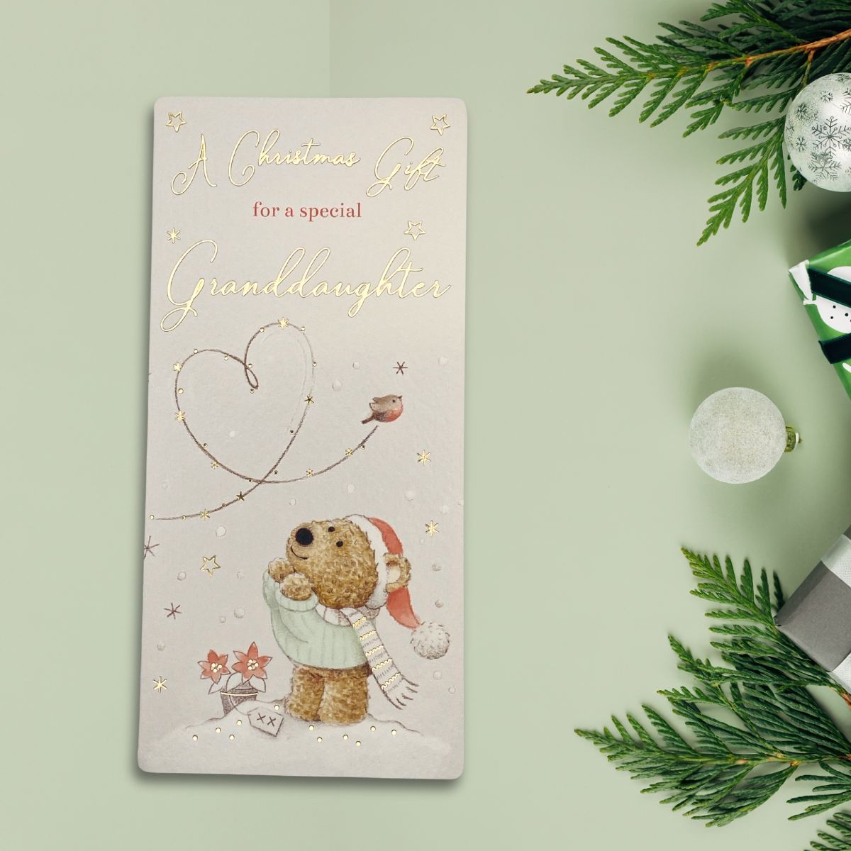 Money Wallet Christmas - Granddaughter Barley Bear