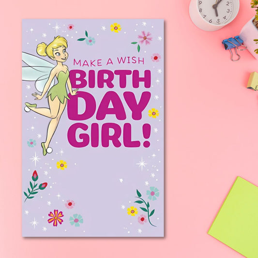 Disney Tinkerbell Birthday Card - Make A Wish